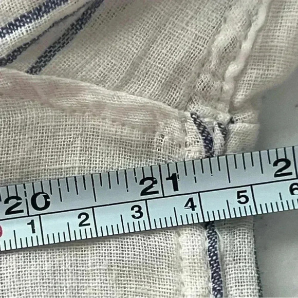 Rails Matea Flamenco Stripe Linen  Blend Pockets Shirt Blouse Sz M - Picture 13 of 15